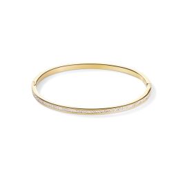 Coeur De Lion Gold Tone Bangle - Clear Crystal