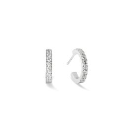 Coeur De Lion Eternal Love Mini Crystal Hoop - Silver