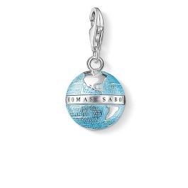 Thomas Sabo Charm Pendant, Blue Enamel Globe