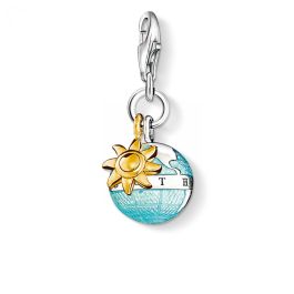 Thomas Sabo Charm Pendant, Globe Sunshine