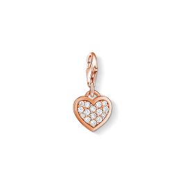 Thomas Sabo Charm Pendant - Rose Gold Glitter Heart