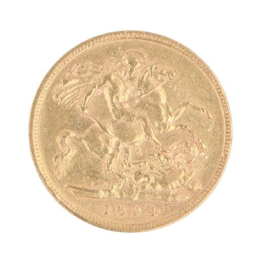 1894 Victoria Half Sovereign Coin