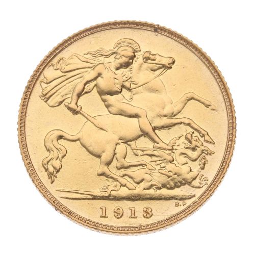 1913 George V Half Sovereign Coin