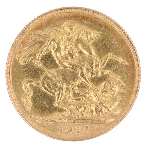 1917 George V Full Sovereign Coin
