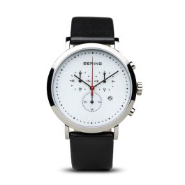Bering Men's Chronograph Classic Polished Silver Watch