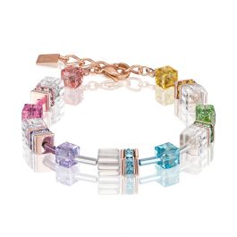 Coeur De Lion Multicoloured Clear Crystal GEOCUBE Bracelet