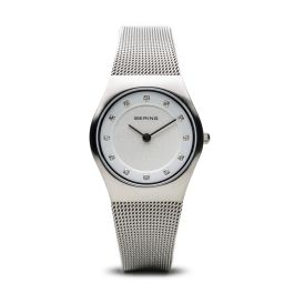 Bering Ladies Classic Brushed Silver Milanese Watch