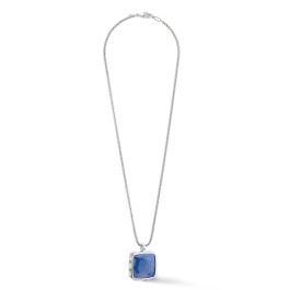 Coeur De Lion Amulet Spikes Square Necklace - Aventurine Silver Blue