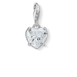 Thomas Sabo Charm Pendant - White Stone Heart