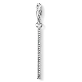 Thomas Sabo Charm Pendant - Silver and Zirconia Bar Small