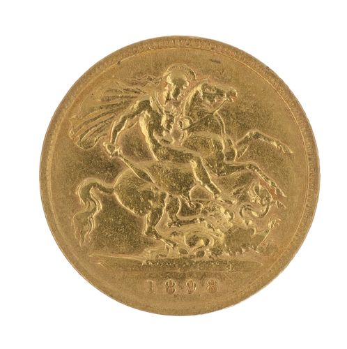 1898 Victoria Half Sovereign Coin