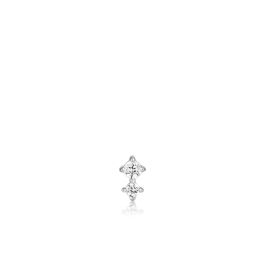 Ania Haie Double Sparkle Barbell Silver Single Earring