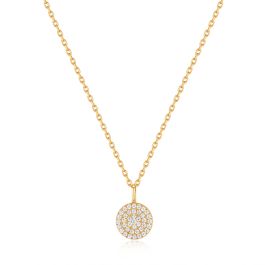 Ania Haie Glam Disc Pendant Necklace - Gold