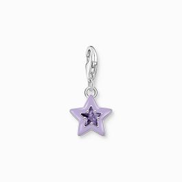 Thomas Sabo Charm Pendant - Violet Enamel and Zirconia Star