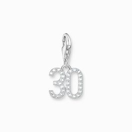 Thomas Sabo Charm Pendant - Silver and White Zirconia 30 Charm