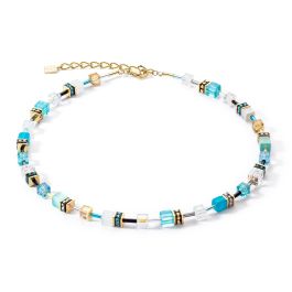 Coeur De Lion GeoCUBE Necklace - Iconic Gold Turquoise
