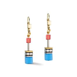 Coeur De Lion GeoCUBE Earrings - Iconic Multicolour Gold