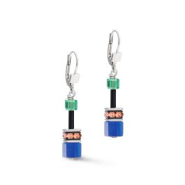 Coeur De Lion GeoCUBE Drop Earrings - Multicolour Ethno