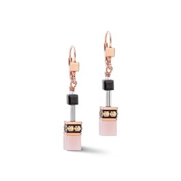 Coeur De Lion GeoCUBE Earrings - Rose Gold Soft