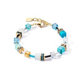 Coeur De Lion GeoCUBE Bracelet - Iconic Gold Turquoise