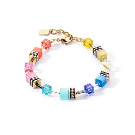 Coeur De Lion GeoCUBE Bracelet - Iconic Multicolour Gold