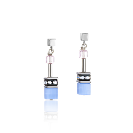 Coeur de Lion GeoCUBE Earrings - Blue Rose