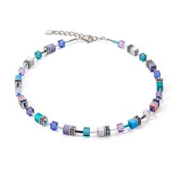 Coeur De Lion GeoCUBE Necklace - Iconic Turquoise and Purple