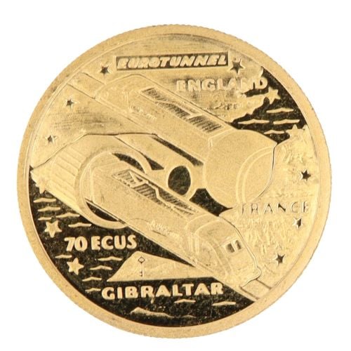 1993 Elizabeth II Gibraltar Eurotunnel Coin