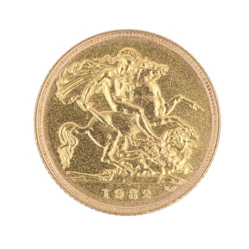 1982 Elizabeth Half Sovereign Coin