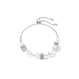 Coeur De Lion GeoCUBE Slider Bracelet - White Rock Crystal and Howlite