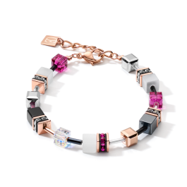 Coeur De Lion GeoCUBE Bracelet - Rose White and Pink