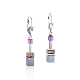 Coeur De Lion GeoCUBE Earrings - Amethyst
