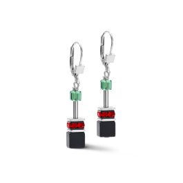 Coeur De Lion GeoCUBE Earrings - Onyx Multicolour Pop Art