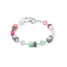 Coeur De Lion GeoCUBE Bracelet - Iconic Green and Pink