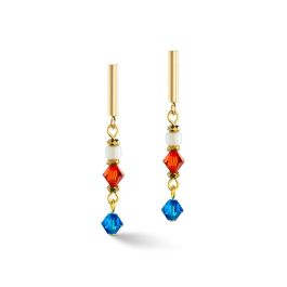 Coeur De Lion Princess Shape Mix Earrings - Multicolour
