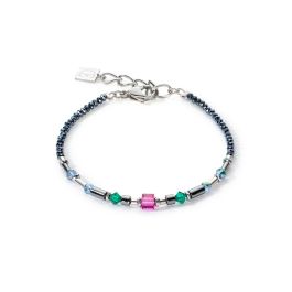 Coeur De Lion Brilliant Square Trilogy Bracelet - Multicolour Winter