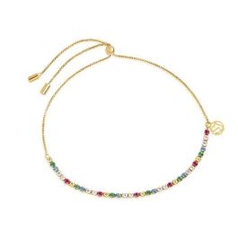 Sif Jakobs Ellera Tennis Bracelet - Gold with Multicolour Zirconia
