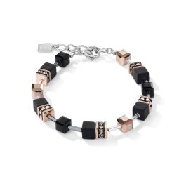Coeur De Lion GeoCUBE Bracelet - Black Onyx and Rose Gold
