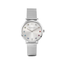 Coeur De Lion Watch - Silver Sunray with Milanese Strap