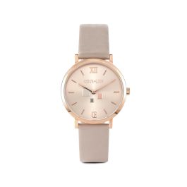 Coeur De Lion Watch - Champagne Sunray with Taupe Leather Strap