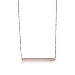 Sif Jakobs Simeri Grande Necklace - Rose Gold and Zirconia