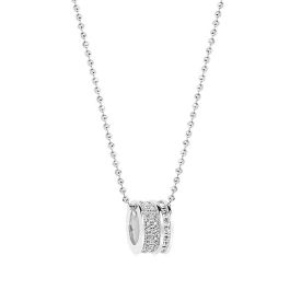 Sif Jakobs Corte Piccolo Pendant - Silver with White Zirconia