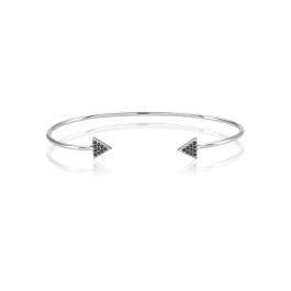 Sif Jakobs Panzano Bangle - Silver with Black Zirconia