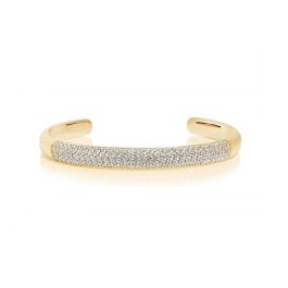 Sif Jakobs Melazzo Bangle - Gold with White Zirconia