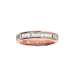 Sif Jakobs Corte Baguette Ring - Rose Gold with White Zirconia