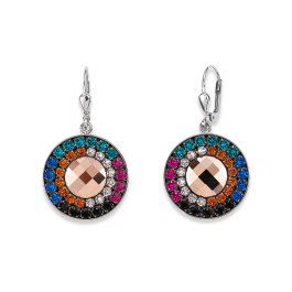 Coeur De Lion Amulet Earrings with Swarovski® Crystals & Mesh