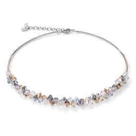 Coeur De Lion Rose Gold and Silver Crystal Necklace