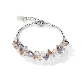 Coeur De Lion Rose Gold and Silver Crystal Bracelet