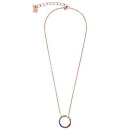 Coeur De Lion Rose Gold and Rainbow Necklace