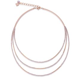 Coeur De Lion Rose Gold and Glass Necklace